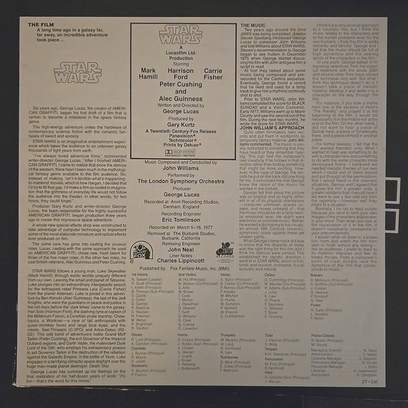 Star Wars Original Soundtrack 1977 Vinyl 12'' 2-discs - Picture 11 of 12